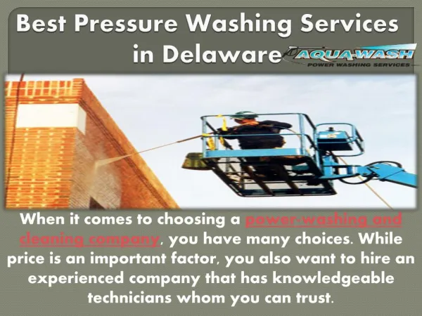 Best Pressure Washing Services in Delaware