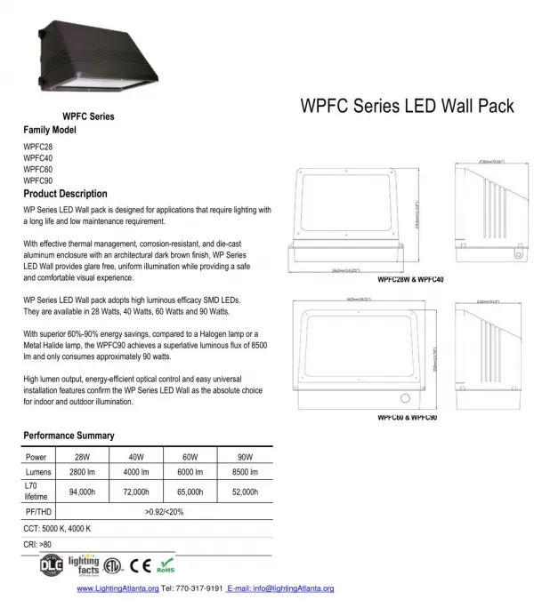 WPFC Series LED Wall Pack