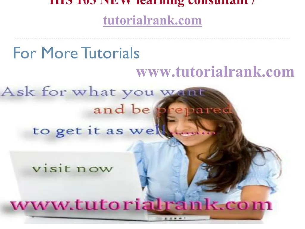 his 103 new learning consultant tutorialrank com