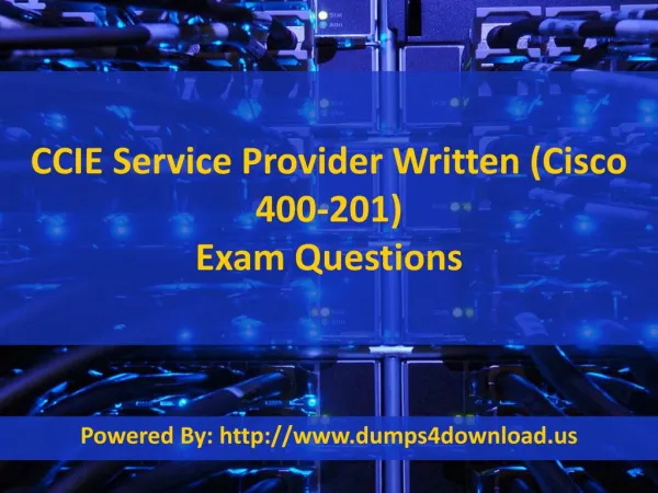Pass4sure CCIE Service Provider 400-201 Exam Dumps