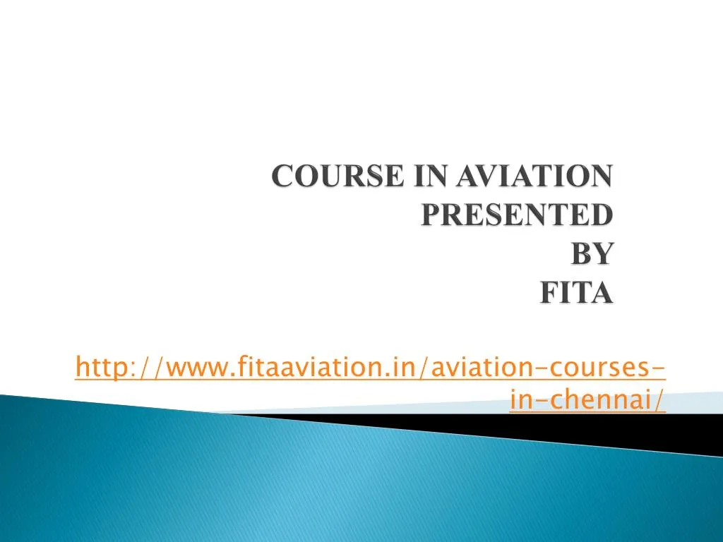 course in aviation presented by fita