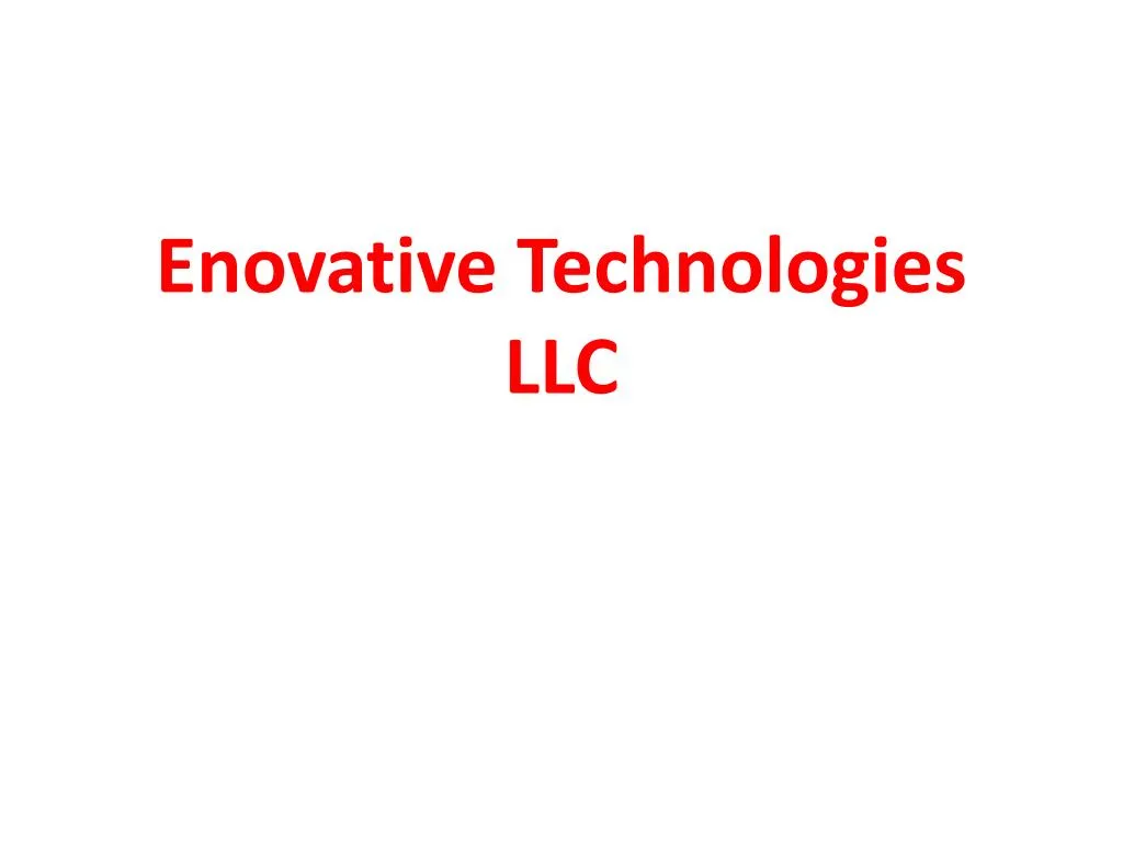 enovative technologies llc