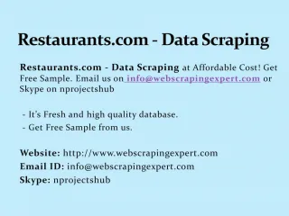 Restaurants.com Data Scraping - slide 1