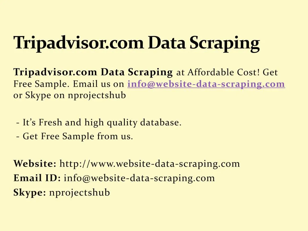 tripadvisor com data scraping