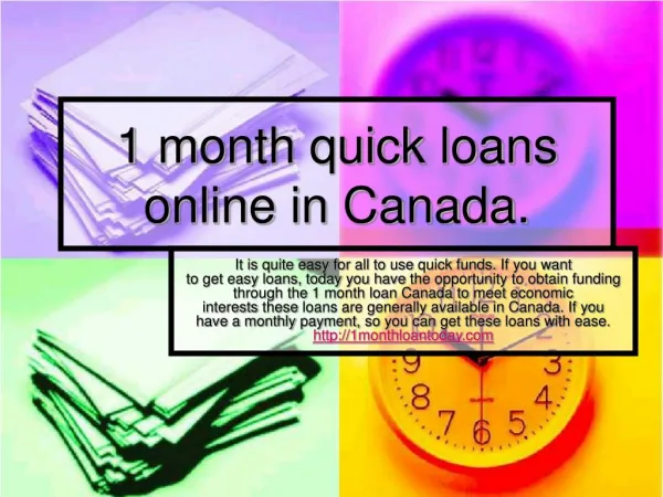 1 month quick payday loans online in Canada