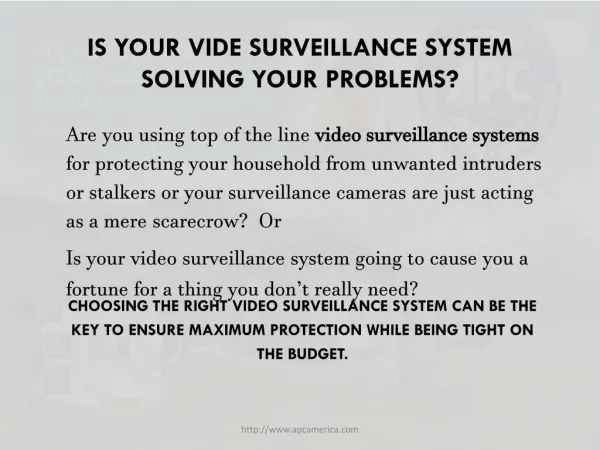 Residential video surveillance
