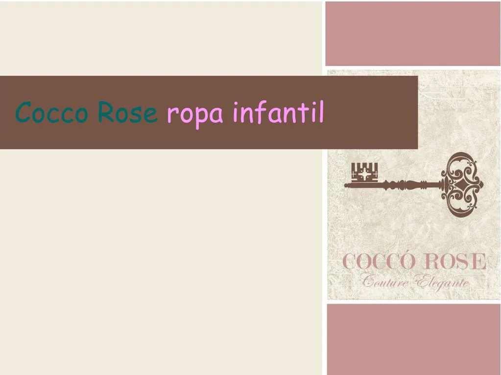 cocco rose ropa infantil