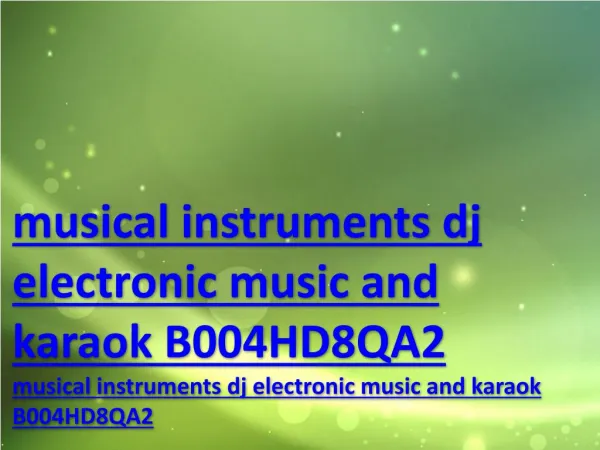 musical instruments dj electronic music and karaok B004HD8QA2