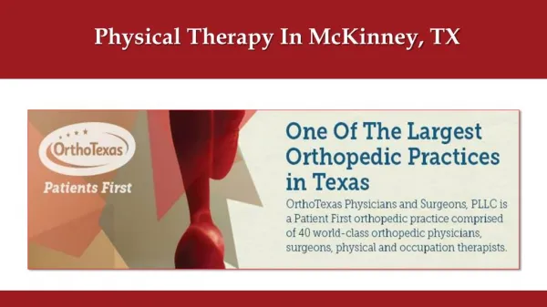 Physical Therapy In McKinney, TX
