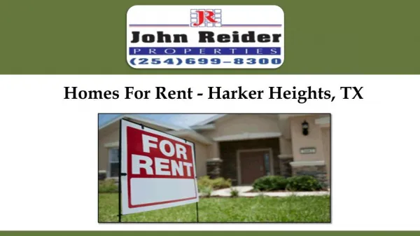 Homes For Rent - Harker Heights, TX