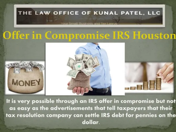 Offer in Compromise IRS Houston