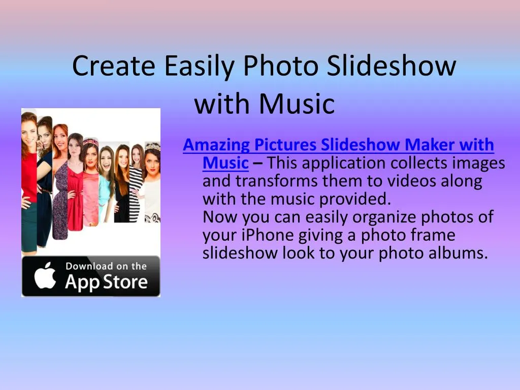 create easily photo slideshow with music