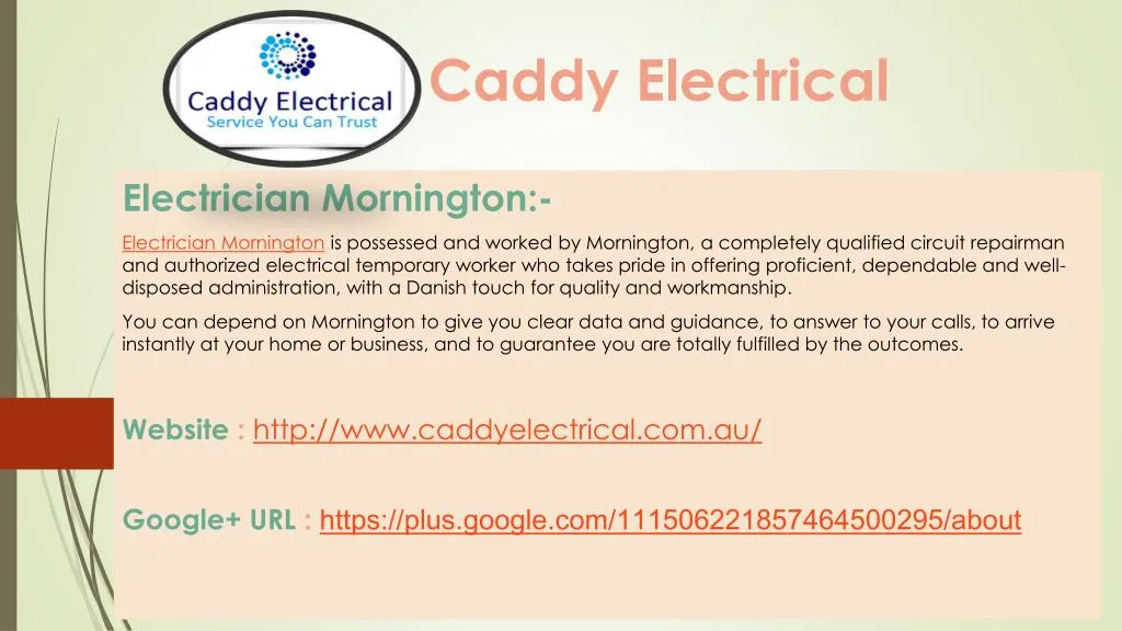 caddy electrical