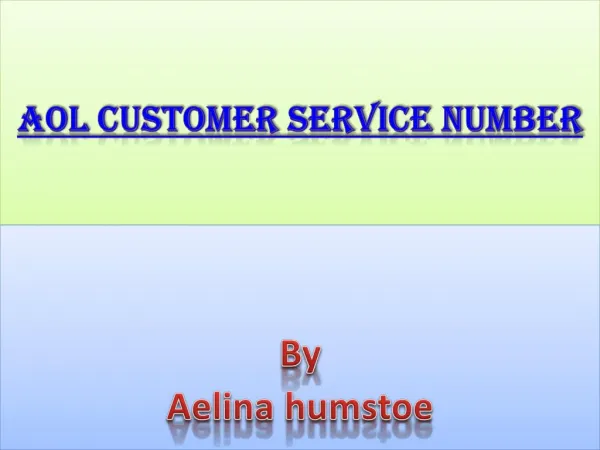 Aol customer service number
