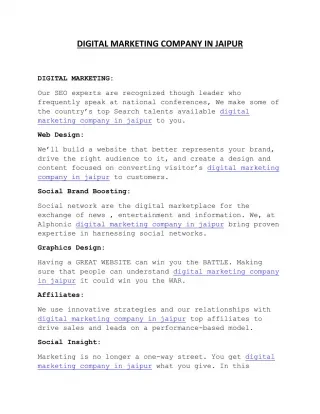 DIGITAL MARKETING COMPANY IN JAIPUR - slide 1