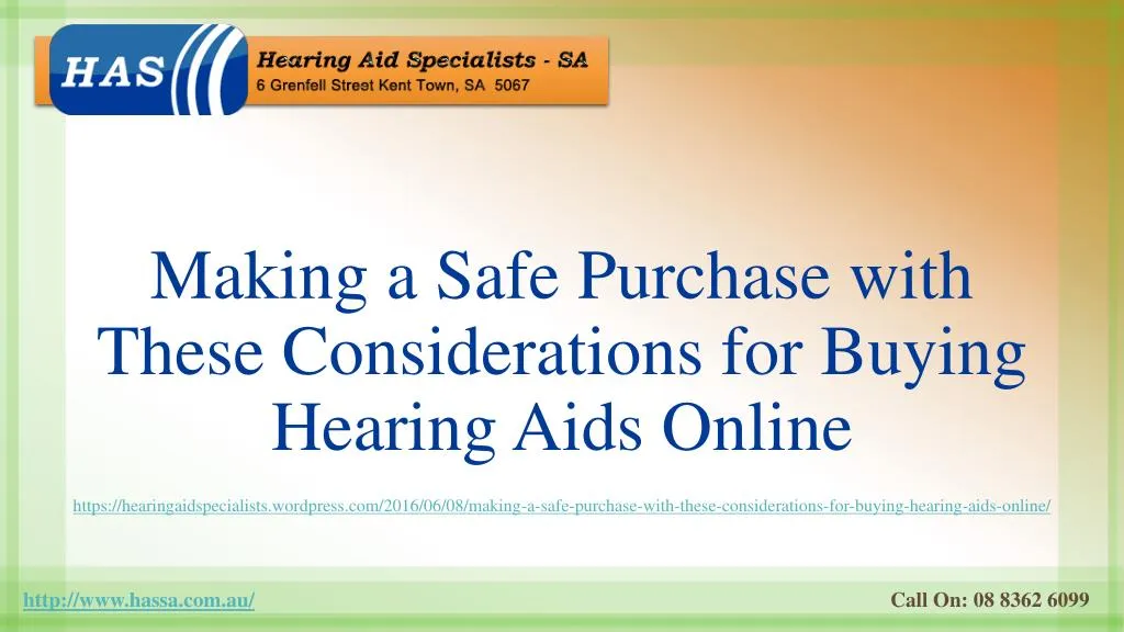 making a safe purchase with these considerations for buying hearing aids online