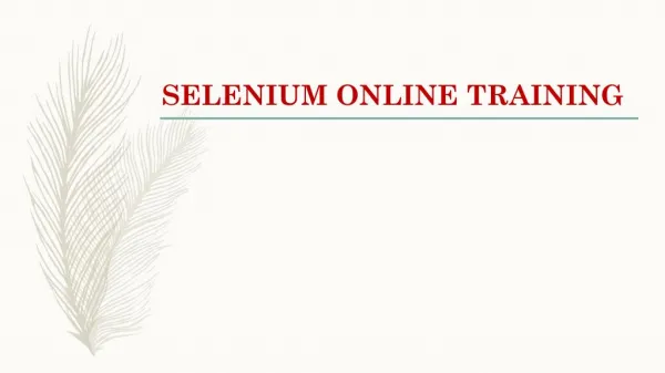 selenium training from INDIA|USA|UK.