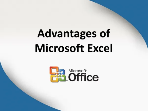 Advantages of Microsoft Excel