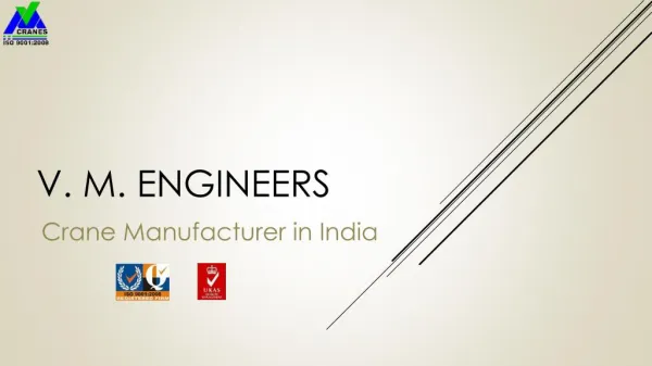V. M. Engineers - industrial cranes manufacturer in India