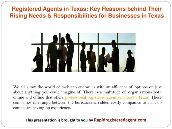 Registered Agents in Texas: Key Reasons behind Their Rising Needs & Responsibilities for Businesses in Texas