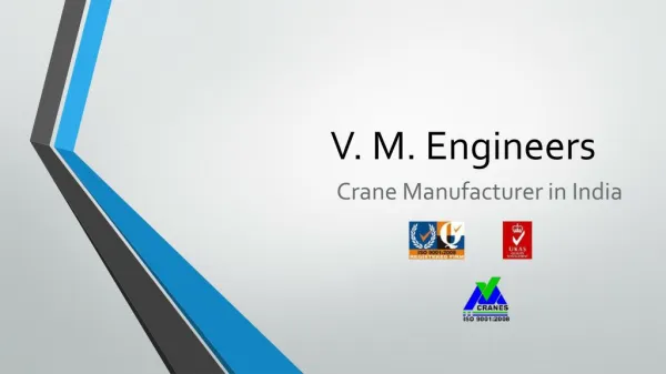 V. M. Engineers - Cantilever crane manufacturer India