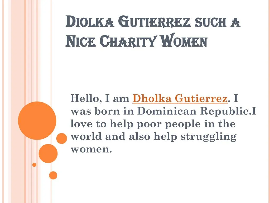 diolka gutierrez such a nice charity women