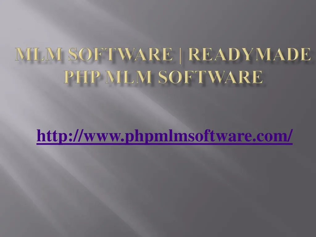 mlm software readymade php mlm software