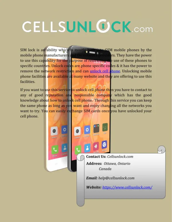 Cell Phone Unlock Codes