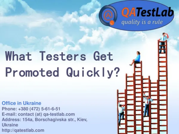 What Testers Get Promoted Quickly?