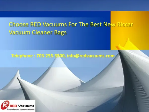 Choose RED Vacuums for the Best New Riccar Vacuum Cleaner Bags