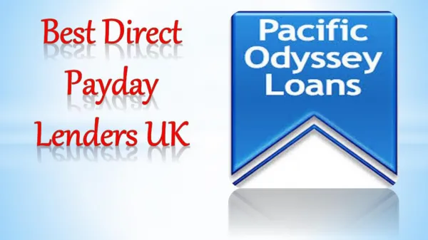 Best Direct Payday Lenders UK