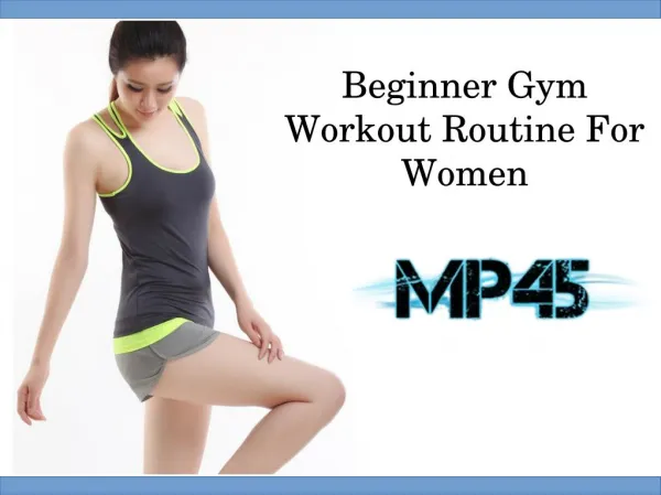 Beginner Gym Workout Routine For Women