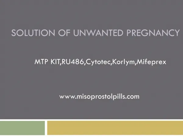 Best Solution of unwanted pregnancy