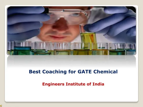Looking for a Coaching Institute for GATE Chemical