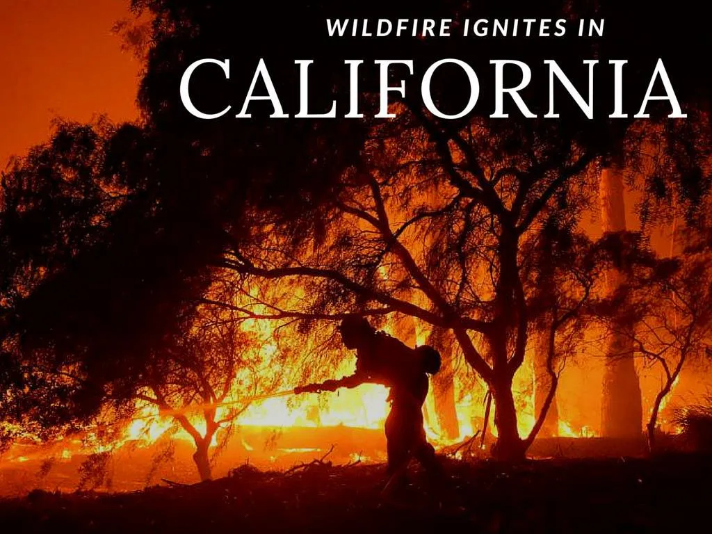 out of control fire lights in california