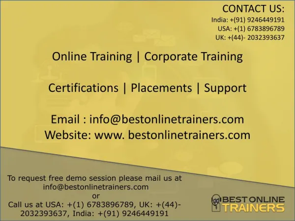 IT Software Training Online _bestonlinetrainers.com
