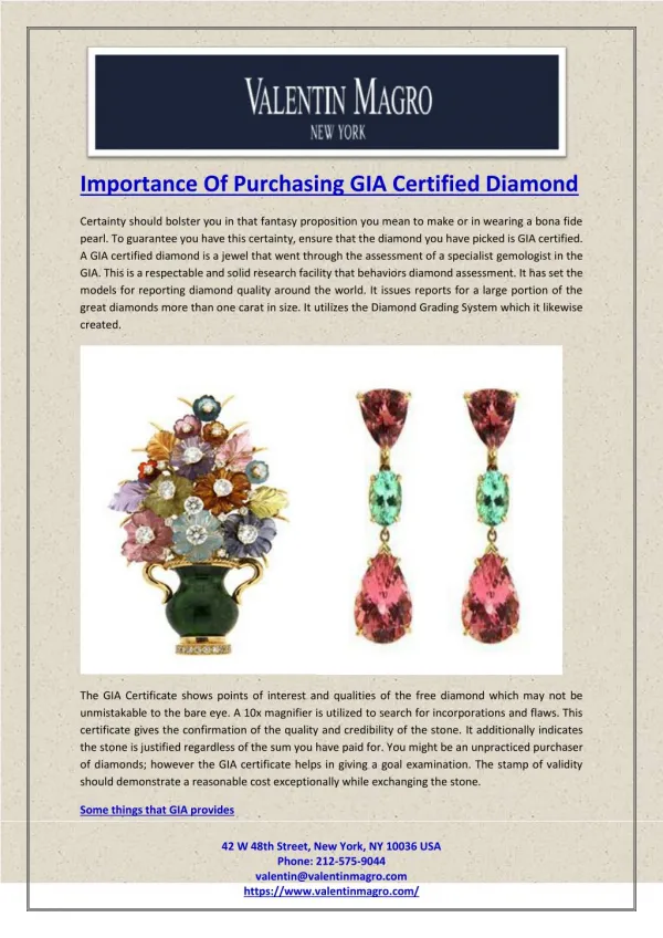 Importance Of Purchasing GIA Certified Diamond