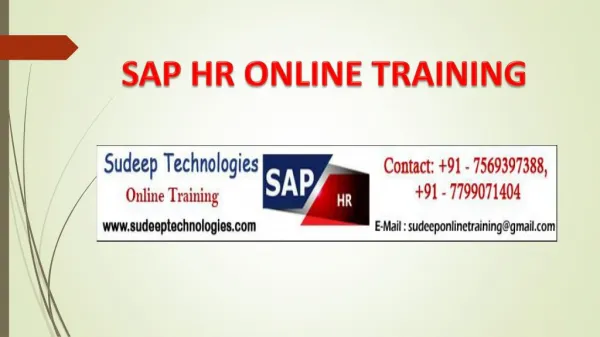 SAP HR Online Training Hyderabad|USA|UK|