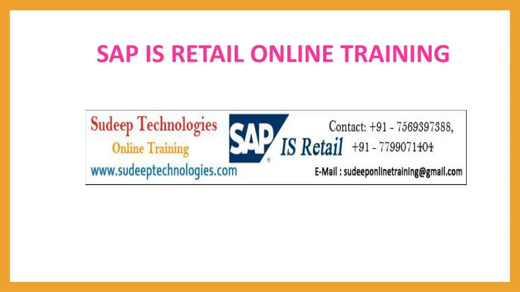 sap is retail online training