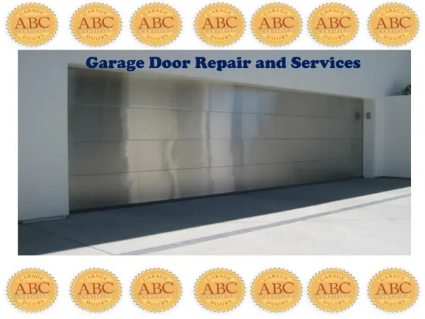 Garage door repair and services
