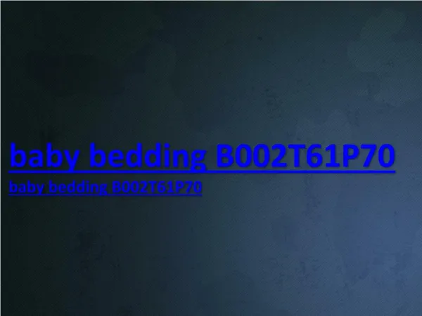baby bedding B002T61P70