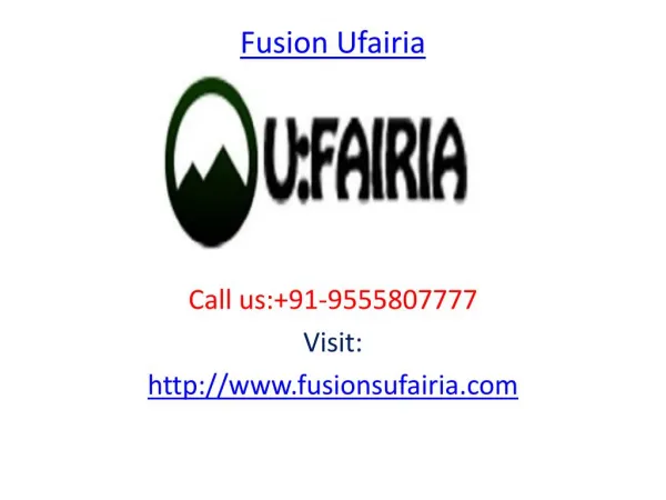 Fusion Ufairia Commercial project Greater Noida West