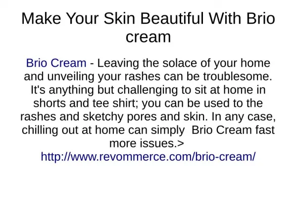 Brio Cream - Best Anti-Ageing Cream