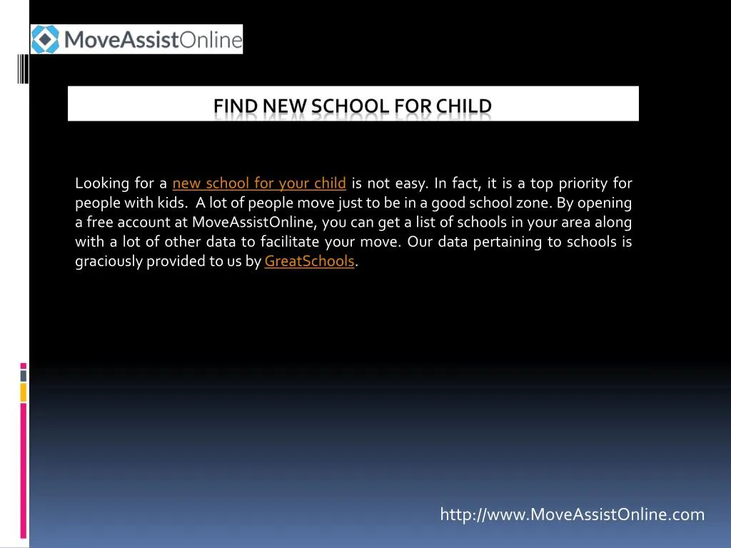 find new school for child