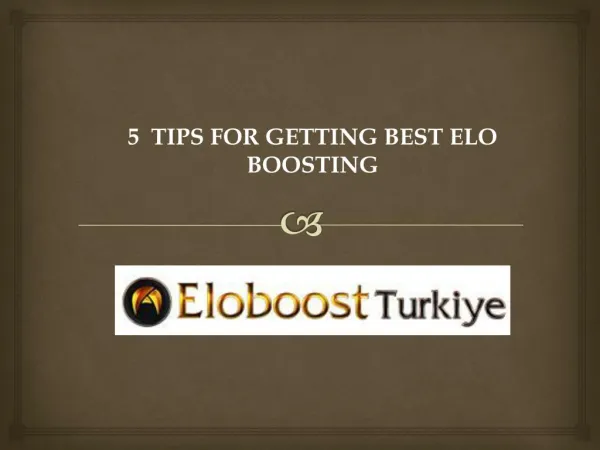 5 Tips for Getting Best Elo Boosting