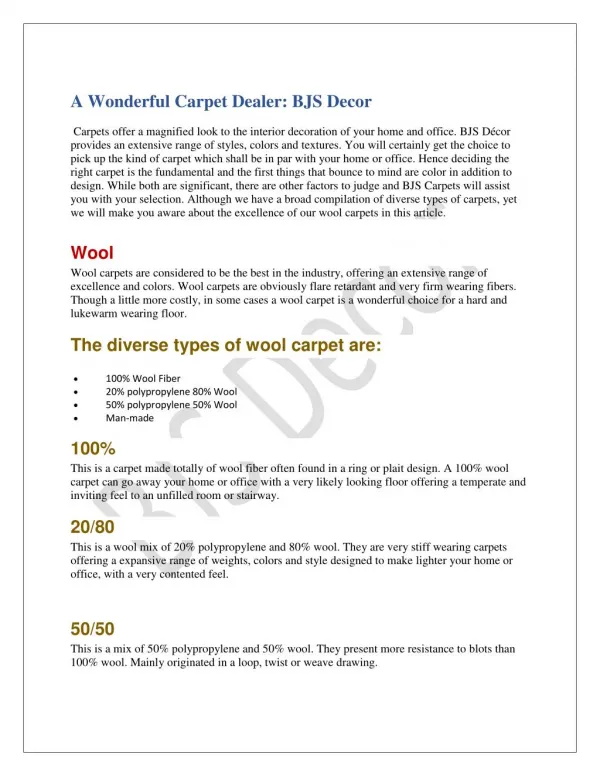 Designer Carpets Dealer|BJS Decor