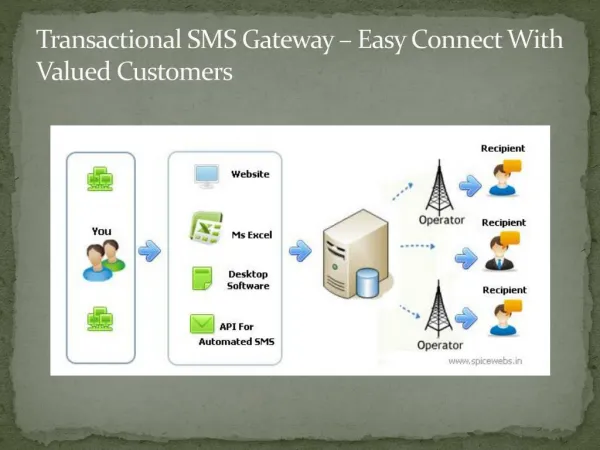 Transactional SMS Gateway With Valued Customers