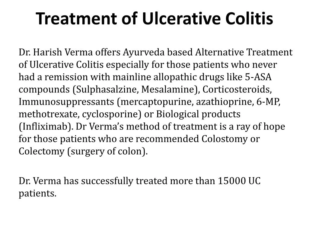 treatment of ulcerative colitis