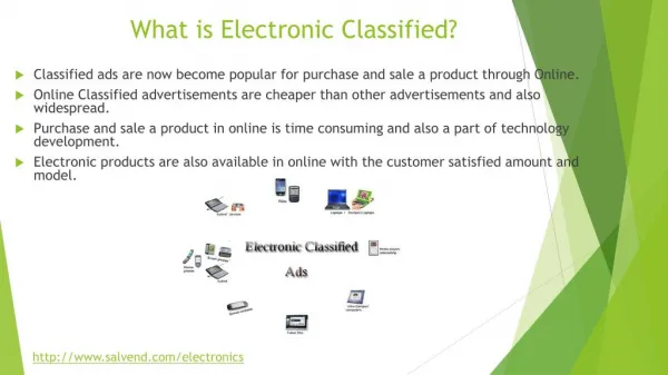What is electronics classifieds?