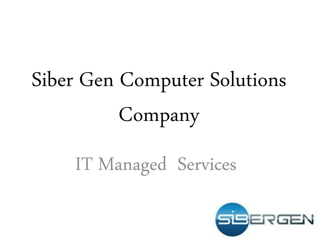 siber gen computer solutions company